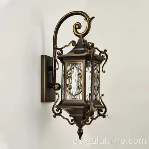 Lámpara europea de jardín impermeable para iluminación de pared al aire libre